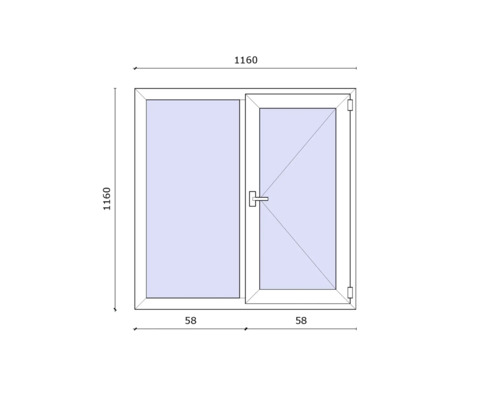Ilustrație a unei ferestre cu dimensiuni