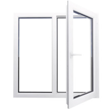 Fereastră din plastic albă deschisă