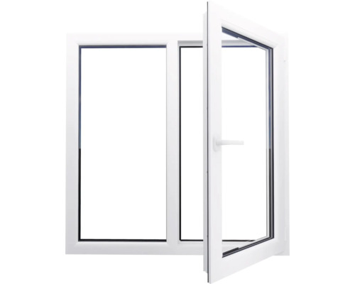 Fereastră din plastic albă deschisă