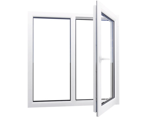 Fereastră deschisă cu ramă din plastic