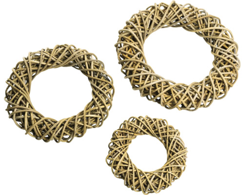 Trei coroane din ramuri împletite