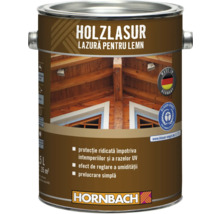 Lazură pentru lemn în recipient metalic, 5 litri, cu eticheta ecologică Ingerul Albastru și sigiliul Fabricat în Germania.
