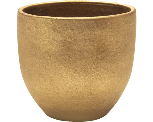 Mască ghiveci flori ceramică Ø 16 cm H 14 cm auriu Ghiveci de flori din ceramică