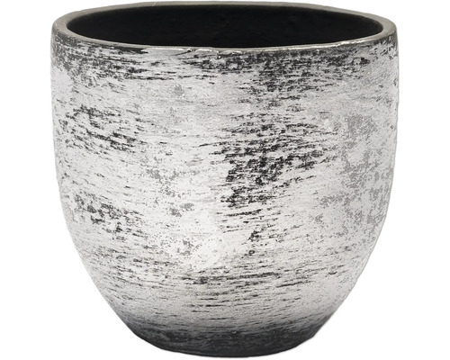 Mască ghiveci flori ceramică Ø 16 cm H 14 cm argintiu Ghiveci de flori cu model abstract