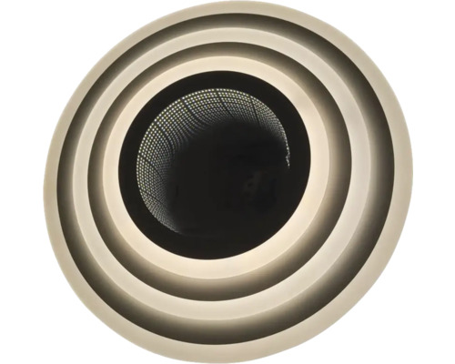 Plafonieră rotundă cu cercuri concentrice și iluzie optică