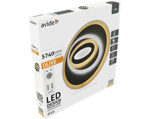 Ambalajul plafonierei cu design LED Avide Olive