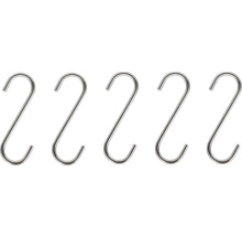 Cinci cârlige S din metal