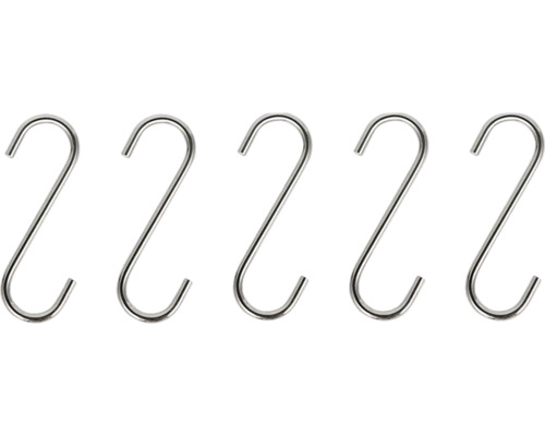 Cinci cârlige S din metal