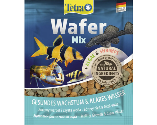 Hrană pentru pești, tablete, Tetra Wafermix plic, 12 g Pachet hrană pelete pentru pești Tetra Wafer Mix pentru o creștere sănătoasă