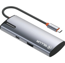 Hub USB-C cu logo Tellur cu diferite porturi