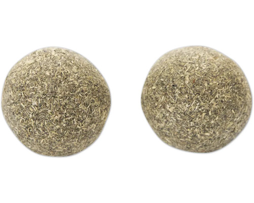 Două mingi de iarbă pisicii