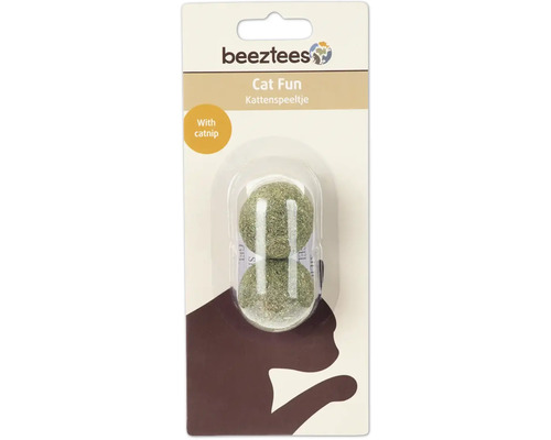 Beeztees jucărie pentru pisici cu iarbă pisicii, două mingi