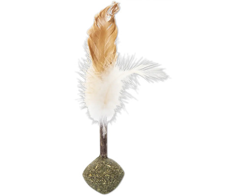 Jucărie pentru pisici cu pene și iarbă pisicii