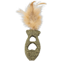 Jucărie cu iarba mâței și pene