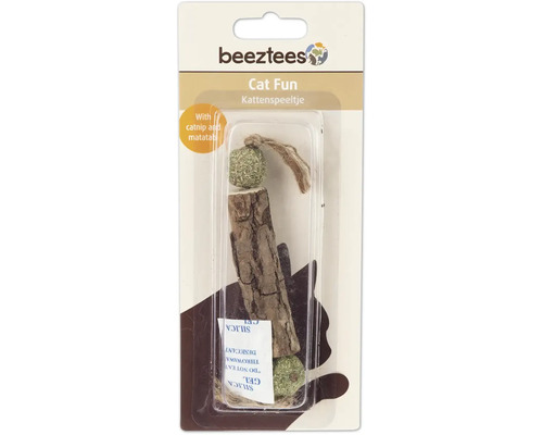 Jucărie pentru pisici Beeztees cu iarbă pisicii și matatabi în ambalaj