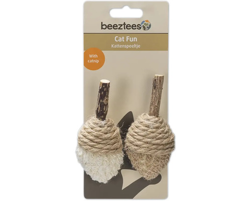 Jucărie pentru pisici Beeztees cu catnip pe ambalaj
