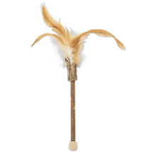 Jucărie undiță pentru pisici cu pene și clopoței