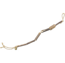 Jucărie pentru rozătoare din lemn cu clopoțel și suspensie cu frânghie