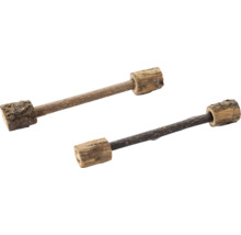 Două suporturi de lumânări din lemn pentru lumânări tip bețișor