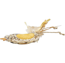 Figurină decorativă de pasăre cu pene pentru interior