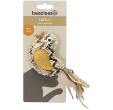 beeztees jucărie pentru pisici pasăre cu iarbă-mâței pe ambalaj