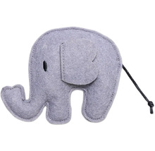 Elefant gri din pâslă cu șnur