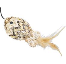 Jucărie pentru pisici șoarece cu pene