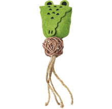 Jucărie pentru animale de companie cu design de broască, minge și frânghie
