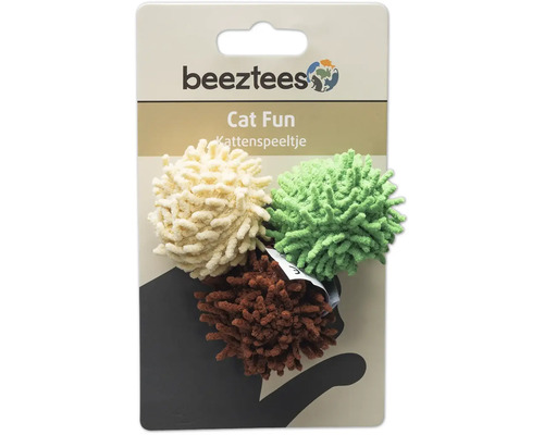Beeztees Cat Fun jucărie pentru pisici cu trei pompoane
