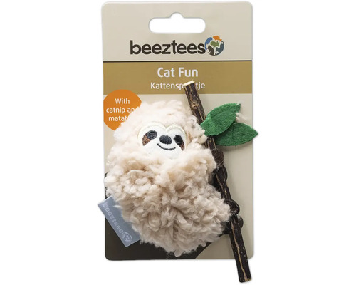 Logo Beeztees. Jucărie pentru pisici leneș cu iarbă pisicii și matatabi.