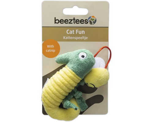 Jucărie pentru pisici Beeztees cu iarbă pisicii în formă de omidă