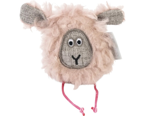 Jucărie pisici Beeztees mielușel Gaya cu iarba mâței 12x12x3 cm Jucărie de pluș oaie pentru animale de companie