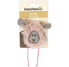 Logo Beeztees. Jucărie pentru pisici în formă de oaie cu șnururi.