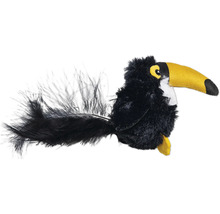 Tucan ca jucărie pentru pisici cu pene