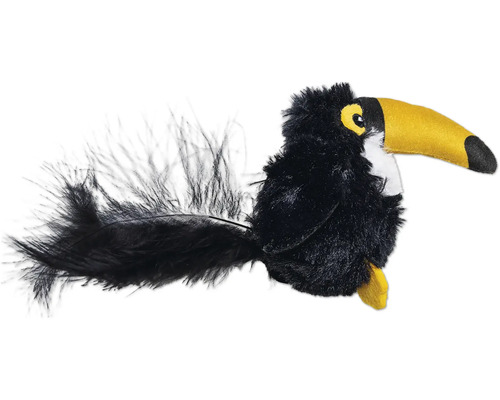 Tucan ca jucărie pentru pisici cu pene