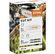 Ambalaj Stihl Cut Kit cu set de tăiere, șină de ghidare și două lanțuri de ferăstrău Picco Micro