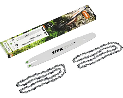 Set de tăiere Stihl 3 în 1 cu șină de ghidare și două lanțuri de ferăstrău