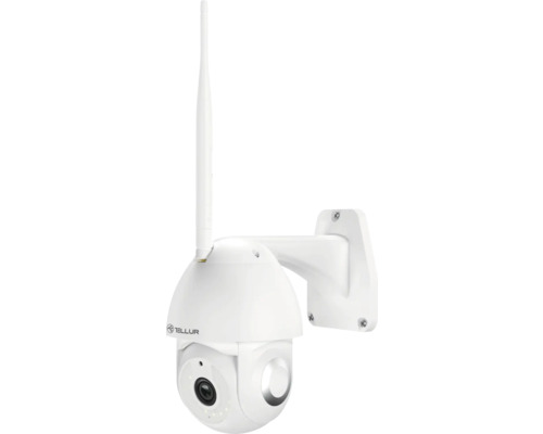 Cameră de supraveghere Tellur Ultra HD 3MP, pentru exterior IP65, conexiune WiFi Cameră de supraveghere Tellur cu antenă și suport de perete
