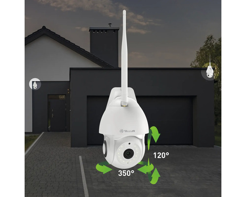 Cameră de supraveghere cu funcție de rotire și înclinare pentru exterior și monitorizare flexibilă