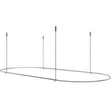 Cadru eliptic suspendat de tavan pentru prezentarea produselor