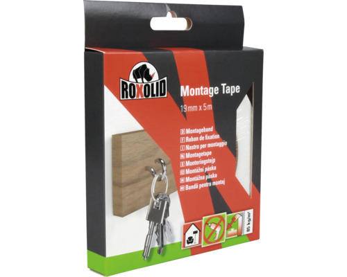 Bandă de montaj Roxolid, 19 mm x 5 m, ambalaj