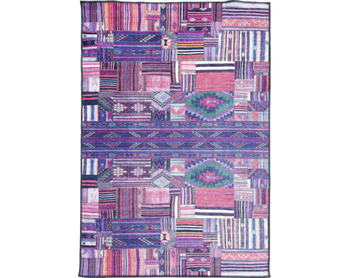 Covor patchwork cu modele geometrice