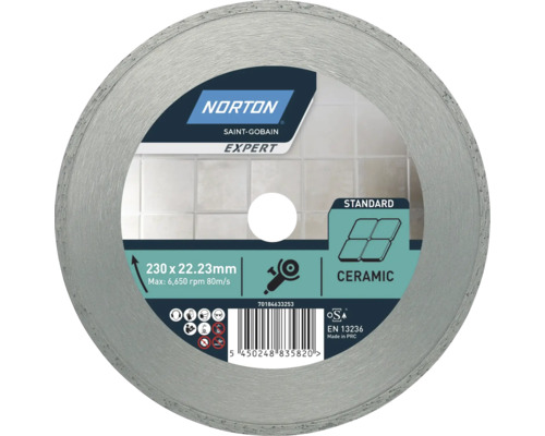 Disc de tăiere Norton Saint-Gobain Expert, 230 x 22,23 mm, potrivit pentru ceramică