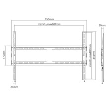 Dimensiunile suportului de perete pentru televizor