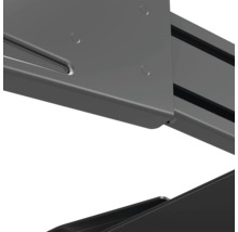 Vizualizare detaliată a unui suport de monitor gri