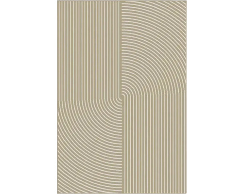 Covor modern 8884 Geo 160x230 cm Tapet cu model geometric cu dungi și semicercuri