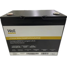 Baterie litiu-fier-fosfat Well Plus cu 65 de amperi-oră și 12,8 volți