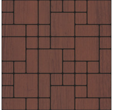 Placă decorativă cu structură de lemn și model pătrat