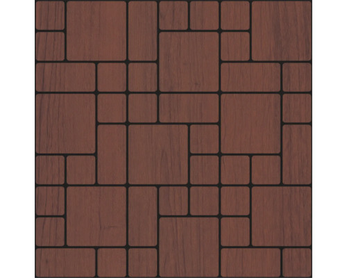 Placă decorativă cu structură de lemn și model pătrat