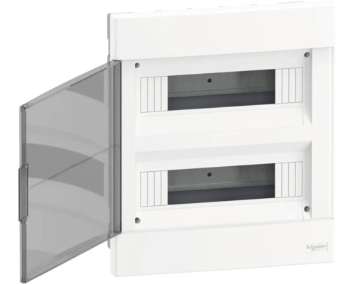 Cutie de distribuție cu ușă transparentă și orificii de montare